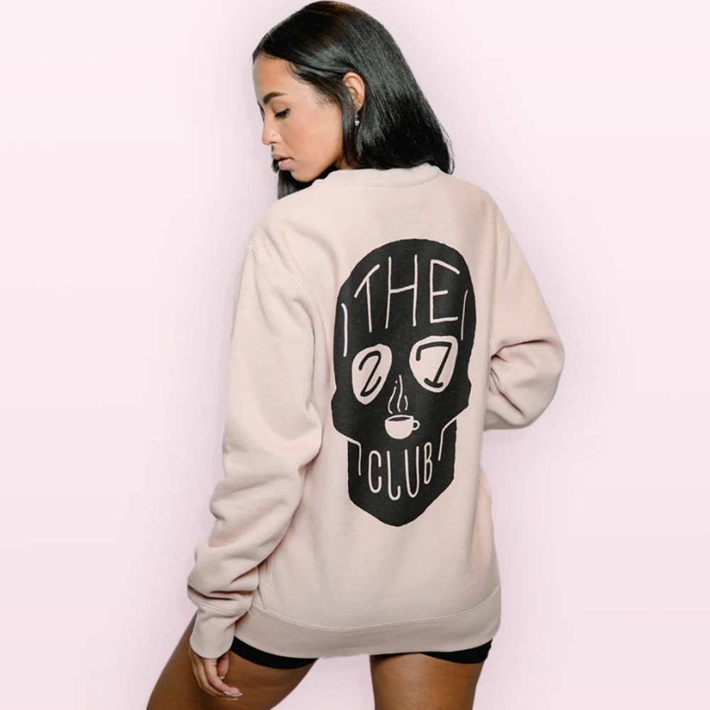 27 Club Pink Crewneck Sweatshirt MGK Machine Gun Kelly Local Coffee Dealer
